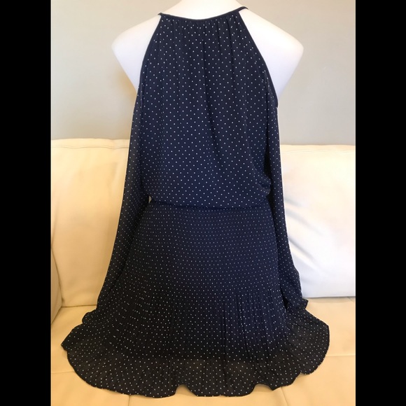 🌹Host Pick🌷Michael Kors Navy Polka Dot Dress - Picture 5 of 9